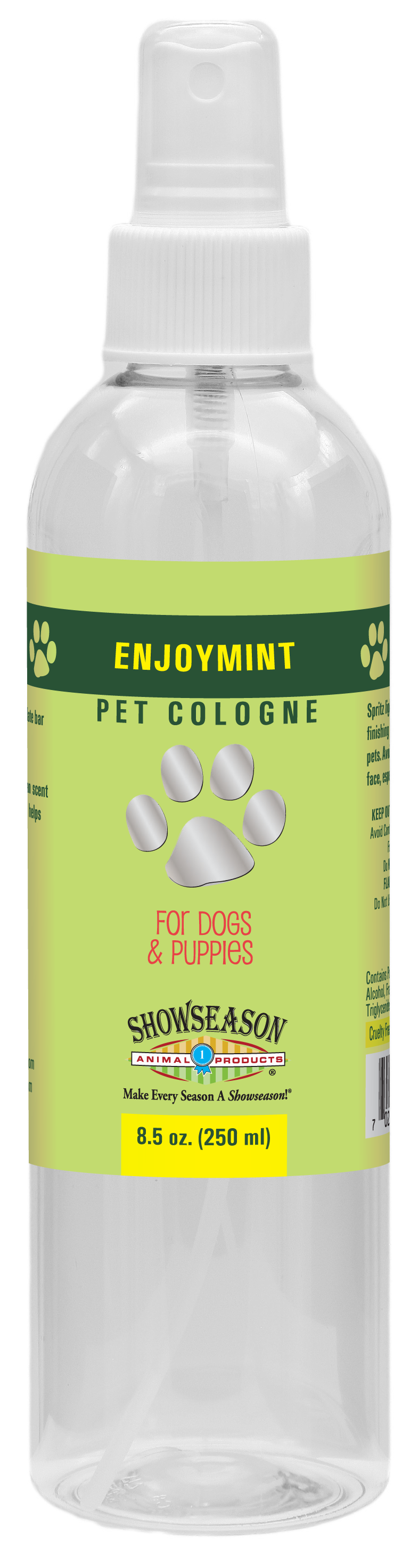 Enjoymint Pet Cologne in 8.5 ounce pump spray bottle. 