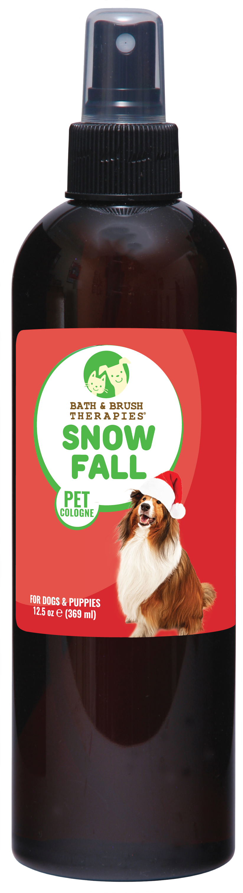 Bath and Brush Therapies Snow Fall Pet Cologne in a 12.5 ounce bottle.