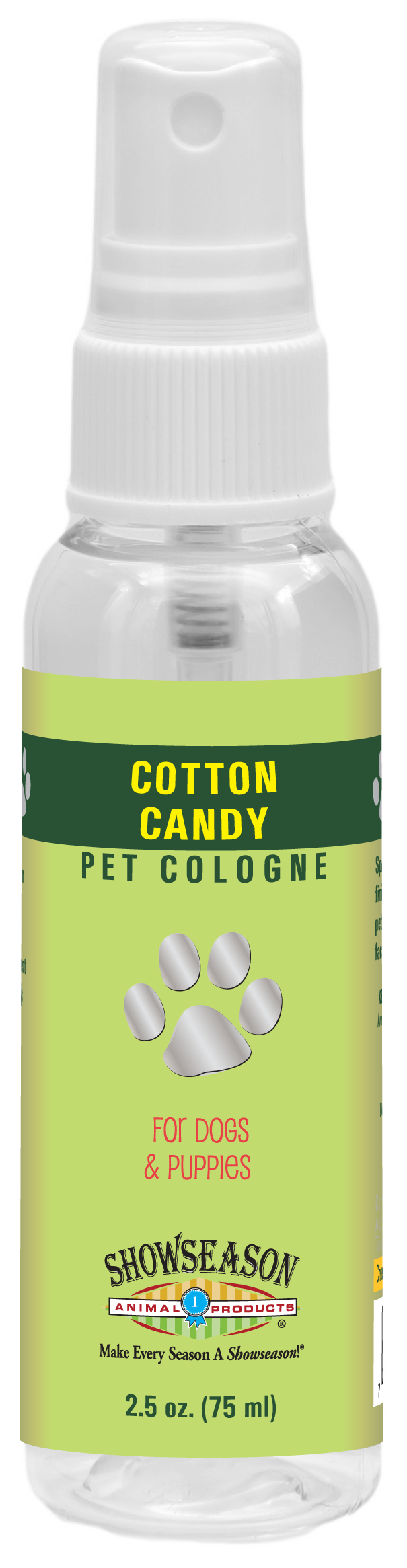 Cotton Candy Pet Cologne in 2.5 ounce pump spray bottle. 