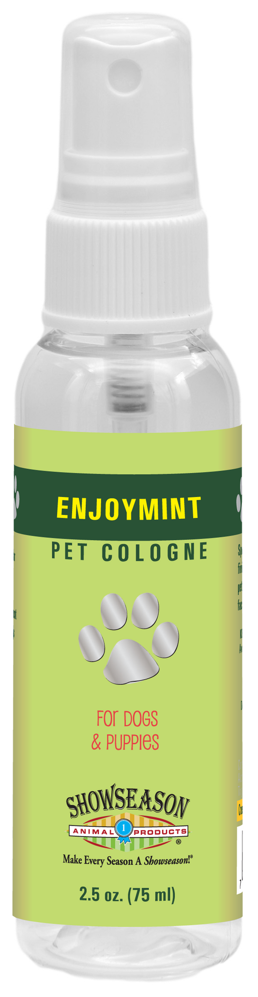 Enjoymint Pet Cologne in 2.5 ounce pump spray bottle. 