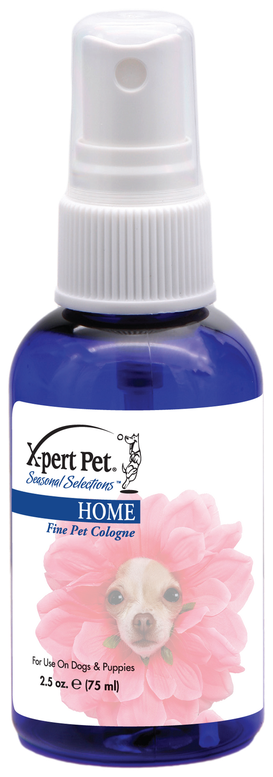 Xpert Pet Seasonal sensations Home Fine Pet Cologne in 2.5 ounce pump spray bottle. 