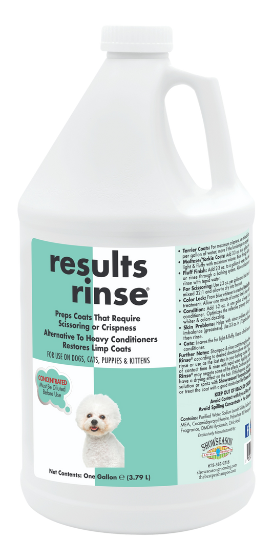 Results Rinse Coat Prep in a one gallon bottle. 