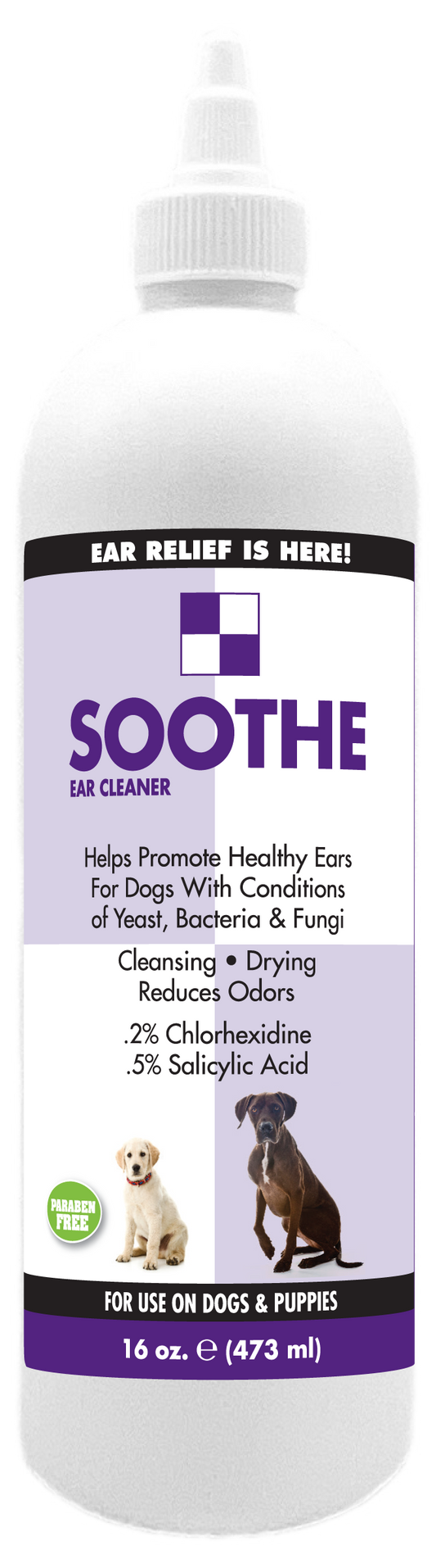 Soothe Ear Cleaner in 16 ounce bottle. 